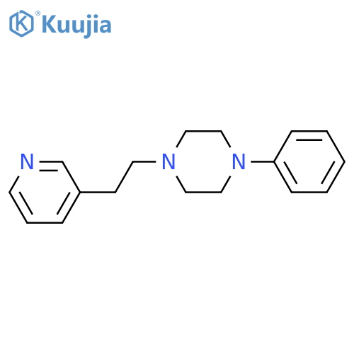 1-phenyl-4-(2-pyridin-3-ylethyl)piperazine structure