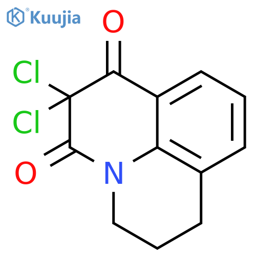 2,2-dichloro-6,7-dihydro-1H,5H-pyrido[3,2,1-ij]quinoline-1,3(2H)-dione structure