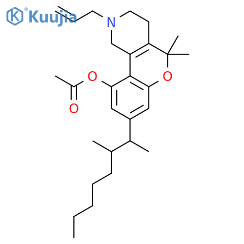 2H-[1]Benzopyrano[4,3-c]pyridin-10-ol,8-(1,2-dimethylheptyl)-1,3,4,5-tetrahydro-5,5-dimethyl-2-(2-propen-1-yl)-,10-acetate structure