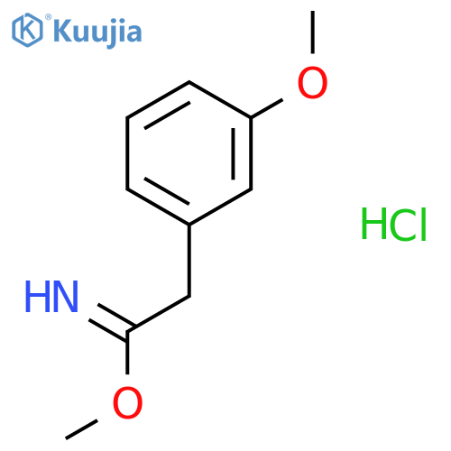 Benzeneethanimidic acid, 3-methoxy-, methyl ester, hydrochloride structure