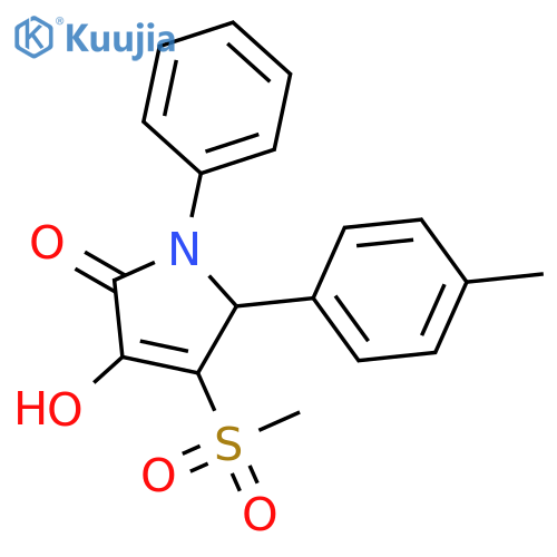 3-hydroxy-5-(4-methylphenyl)-4-methylsulfonyl-1-phenyl-5H-pyrrol-2-one structure