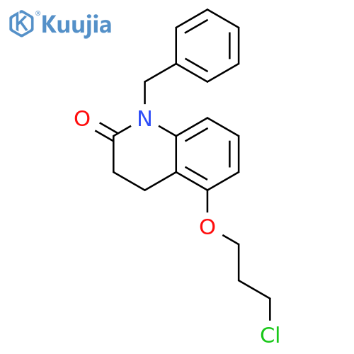 2(1H)-Quinolinone, 5-(3-chloropropoxy)-3,4-dihydro-1-(phenylmethyl)- structure