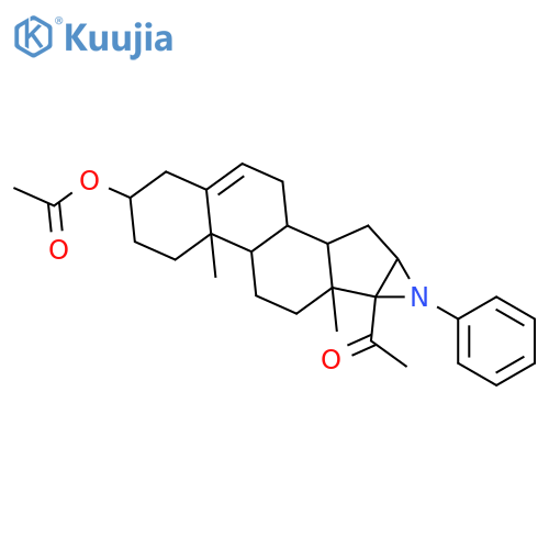 6b-acetyl-4a,6a-dimethyl-7-phenyl-1,2,3,4,4a,4b,5,6,6a,6b,7,7a,8,8a,8b,9-hexadecahydronaphtho[2'',1'':4,5]indeno[1,2-b]aziren-2-yl acetate structure