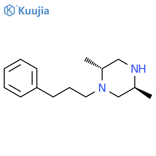 Piperazine, 2,5-dimethyl-1-(3-phenylpropyl)-, trans- structure