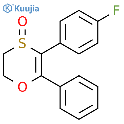 1,4-OXATHIIN, 3-(4-FLUOROPHENYL)-5,6-DIHYDRO-2-PHENYL-, 4-OXIDE structure