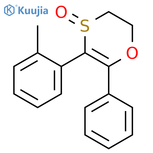 1,4-OXATHIIN, 2,3-DIHYDRO-5-(2-METHYLPHENYL)-6-PHENYL-, 4-OXIDE structure