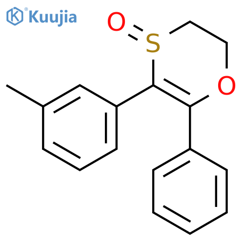 1,4-OXATHIIN, 2,3-DIHYDRO-5-(3-METHYLPHENYL)-6-PHENYL-, 4-OXIDE structure