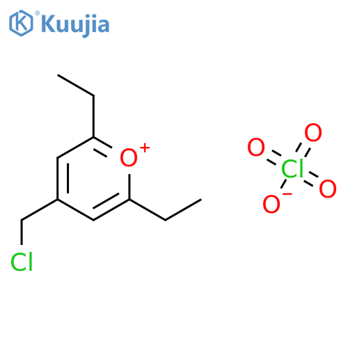 PYRYLIUM, 4-(CHLOROMETHYL)-2,6-DIETHYL-, PERCHLORATE structure