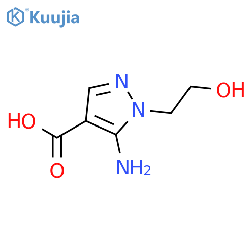 5-Amino-1-(2-hydroxyethyl)-1H-pyrazole-4-carboxylic acid structure