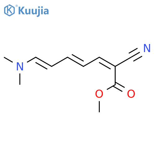 2,4,6-Heptatrienoic acid, 2-cyano-7-(dimethylamino)-, methyl ester structure