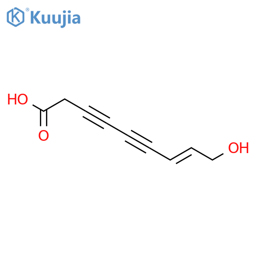 (Z)-9-Hydroxy-7-nonene-3,5-diynoic acid structure