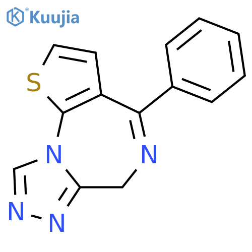6H-Thieno[3,2-f][1,2,4]triazolo[4,3-a][1,4]diazepine, 4-phenyl- structure