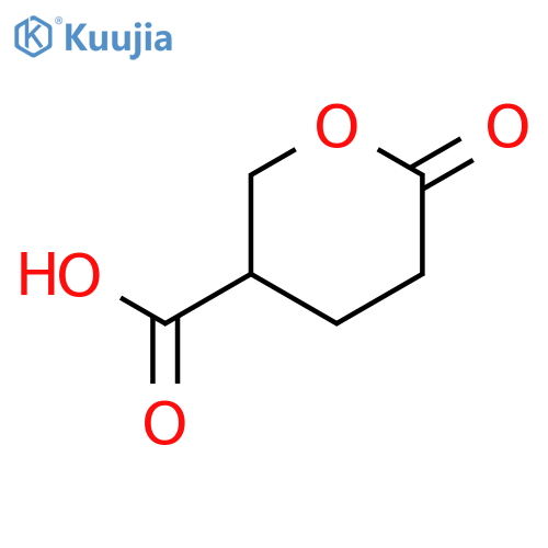 2H-Pyran-3-carboxylic acid, tetrahydro-6-oxo- structure