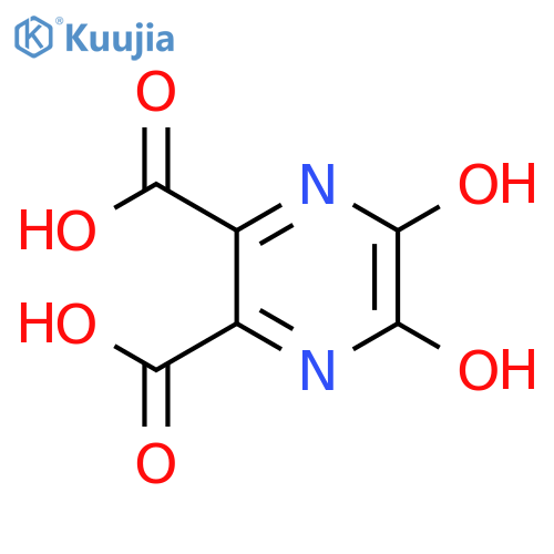 5,6-Dihydroxypyrazine-2,3-dicarboxylic acid structure