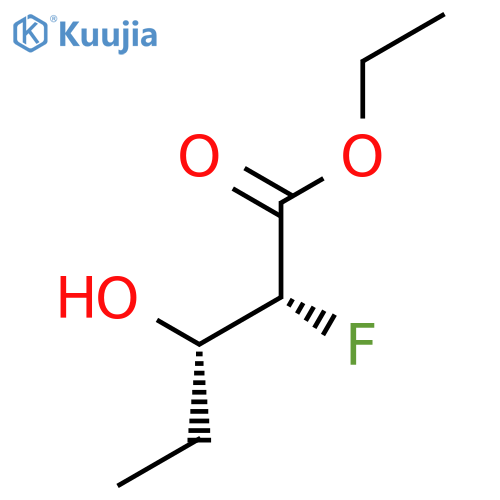 PENTANOIC ACID, 2-FLUORO-3-HYDROXY-, ETHYL ESTER, (R*,S*)- structure