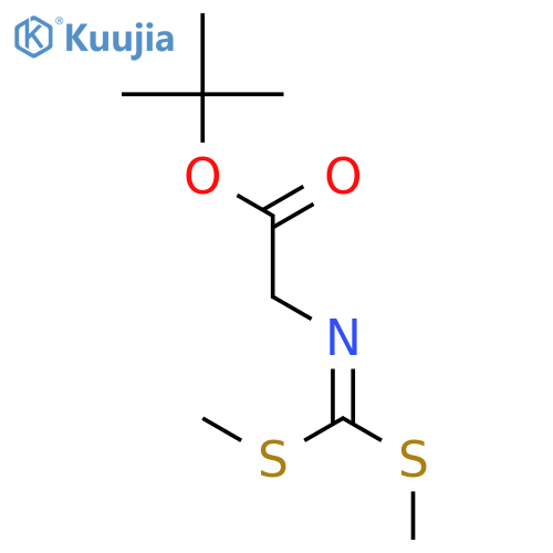 GLYCINE, N-[BIS(METHYLTHIO)METHYLENE]-, 1,1-DIMETHYLETHYL ESTER structure