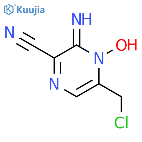 2-Pyrazinecarbonitrile,3-amino-5-(chloromethyl)-, 4-oxide structure
