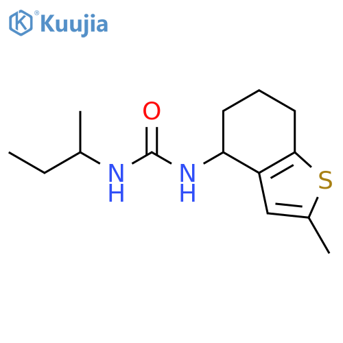 Urea,N-(1-methylpropyl)-N'-(4,5,6,7-tetrahydro-2-methylbenzo[b]thien-4-yl)- structure