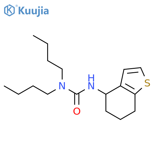 Urea, N,N-dibutyl-N'-(4,5,6,7-tetrahydrobenzo[b]thien-4-yl)- structure