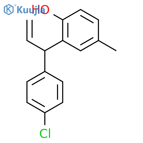 Phenol,2-[1-(4-chlorophenyl)-2-propen-1-yl]-4-methyl- structure