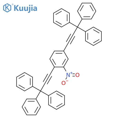 Benzene, 2-nitro-1,4-bis(3,3,3-triphenyl-1-propynyl)- structure