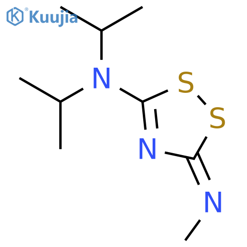 3H-1,2,4-Dithiazol-5-amine, N,N-bis(1-methylethyl)-3-(methylimino)- structure