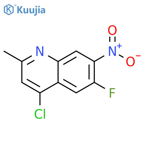 Quinoline, 4-chloro-6-fluoro-2-methyl-7-nitro- structure