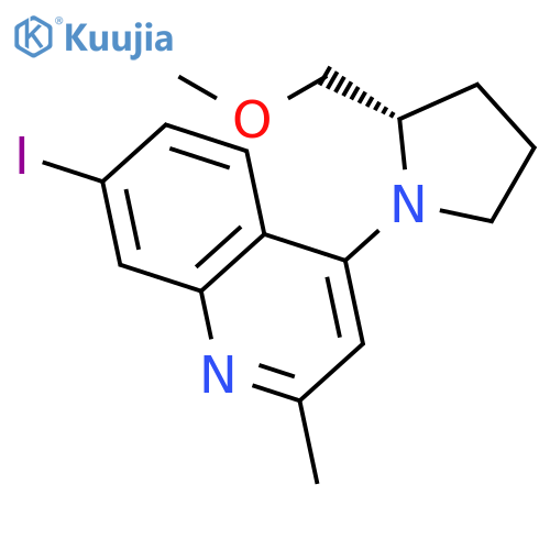 Quinoline, 7-iodo-4-[(2S)-2-(methoxymethyl)-1-pyrrolidinyl]-2-methyl- structure