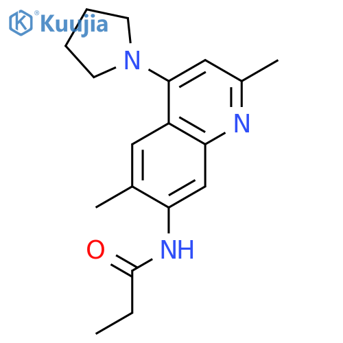 PROPANAMIDE, N-[2,6-DIMETHYL-4-(1-PYRROLIDINYL)-7-QUINOLINYL]- structure