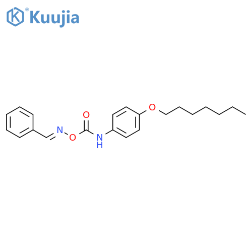 BENZALDEHYDE, O-[[[4-(HEPTYLOXY)PHENYL]AMINO]CARBONYL]OXIME structure