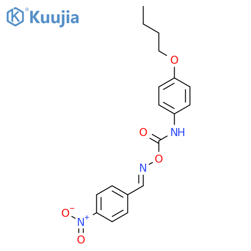 Benzaldehyde, 4-nitro-, O-[[(4-butoxyphenyl)amino]carbonyl]oxime structure