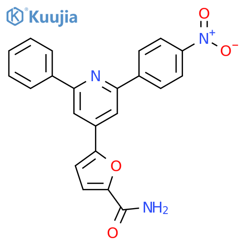 2-Furancarboxamide, 5-[2-(4-nitrophenyl)-6-phenyl-4-pyridinyl]- structure