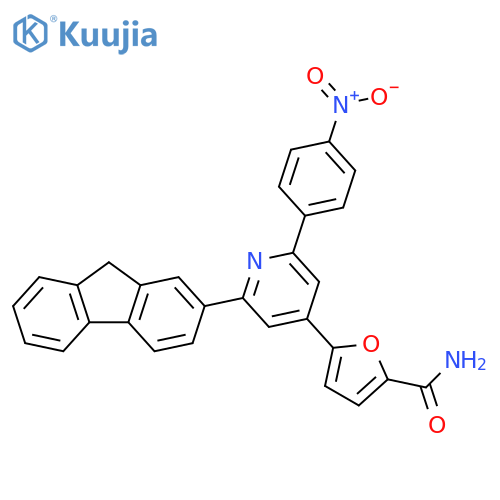 2-Furancarboxamide,5-[2-(9H-fluoren-2-yl)-6-(4-nitrophenyl)-4-pyridinyl]- structure