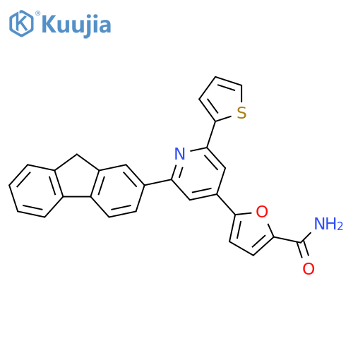 2-Furancarboxamide, 5-[2-(9H-fluoren-2-yl)-6-(2-thienyl)-4-pyridinyl]- structure