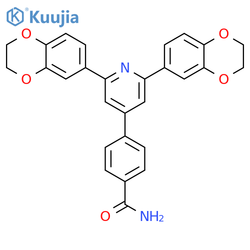 Benzamide, 4-[2,6-bis(2,3-dihydro-1,4-benzodioxin-6-yl)-4-pyridinyl]- structure