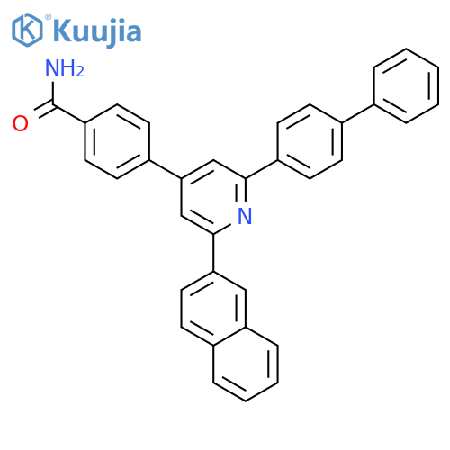 Benzamide, 4-[2-[1,1'-biphenyl]-4-yl-6-(2-naphthalenyl)-4-pyridinyl]- structure
