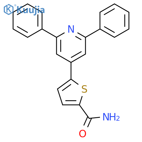 2-Thiophenecarboxamide, 5-(2,6-diphenyl-4-pyridinyl)- structure