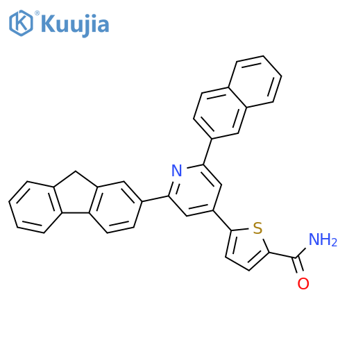 2-Thiophenecarboxamide,5-[2-(9H-fluoren-2-yl)-6-(2-naphthalenyl)-4-pyridinyl]- structure