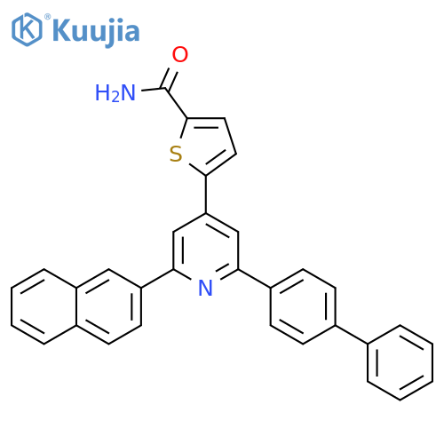 2-Thiophenecarboxamide,5-[2-[1,1'-biphenyl]-4-yl-6-(2-naphthalenyl)-4-pyridinyl]- structure