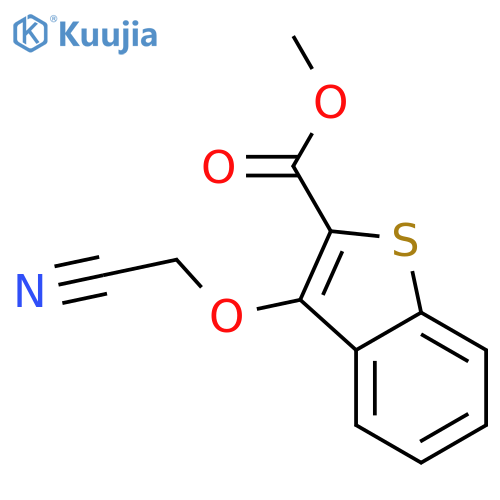 Benzo[b]thiophene-2-carboxylic acid, 3-(cyanomethoxy)-, methyl ester structure
