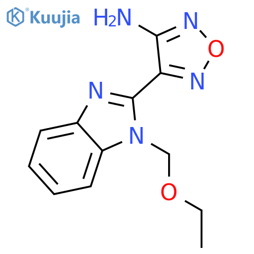 1,2,5-OXADIAZOL-3-AMINE, 4-[1-(ETHOXYMETHYL)-1H-BENZIMIDAZOL-2-YL]- structure