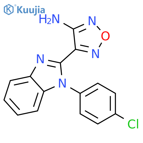 1,2,5-Oxadiazol-3-amine, 4-[1-(4-chlorophenyl)-1H-benzimidazol-2-yl]- structure