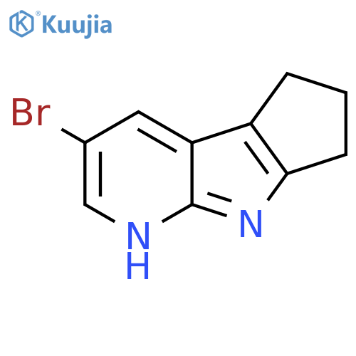 cyclopenta[4,5]pyrrolo[2,3-b]pyridine, 3-bromo-1,5,6,7-tetrahydro- structure