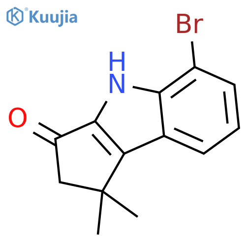 CYCLOPENT[B]INDOL-3(2H)-ONE, 5-BROMO-1,4-DIHYDRO-1,1-DIMETHYL- structure