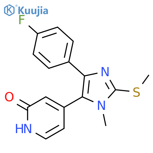 2(1H)-Pyridinone,4-[4-(4-fluorophenyl)-1-methyl-2-(methylthio)-1H-imidazol-5-yl]- structure