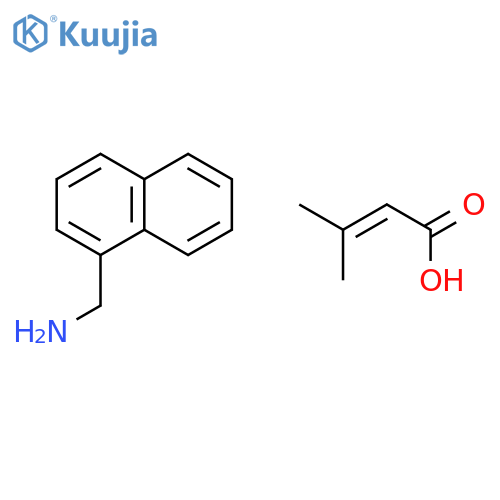 2-BUTENOIC ACID, 3-METHYL-, COMPD. WITH 1-NAPHTHALENEMETHANAMINE(1:1) structure