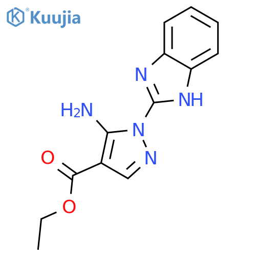 <br>5-Amino-1-(1 H -benzoimidazol-2-yl)-1 H -pyrazole-4-carboxylic acid ethyl e ster structure