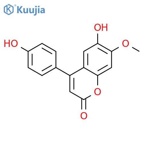 6-hydroxy-4-(4-hydroxyphenyl)-7-methoxy-2H-chromen-2-one structure