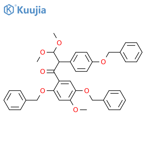 3,3-Dimethoxy-1-5-methoxy-1,4-bis(phenylmethoxy)phenyl-2-4-(phenylmethoxy)phenyl-1-propanone structure
