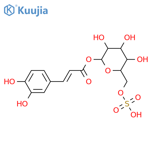1-O-p-Coumaroylglucose; β-D-Pyranose-form, 3'-Hydroxy, 6-O-sulfate structure